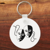 Schauspiel für einfache Drama-Comedy-Masken Schlüsselanhänger (Vorderseite)