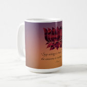 Schauspiel Kleines Rumi Zitat Celestial Lotus stop Kaffeetasse (Vorderseite Links)