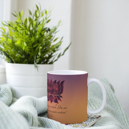 Schauspiel Kleines Rumi Zitat Celestial Lotus stop Kaffeetasse