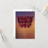 Schauspiel Kleines Rumi Zitat Celestial Lotus stop Karte (Vorderseite/Rückseite Beispiel)