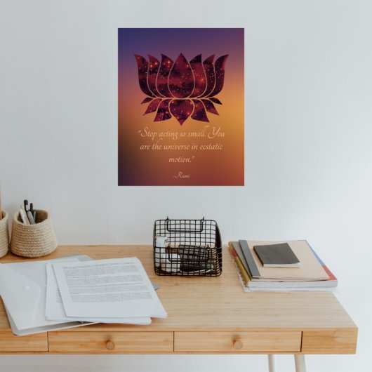 Schauspiel Kleines Rumi Zitat Celestial Lotus stop Poster