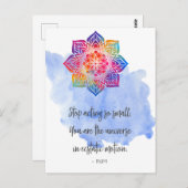 Schauspiel Kleines Rumi Zitat Farbe anhalten Postkarte (Vorne/Hinten)