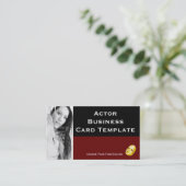 Schauspiel Logo Visitenkartenvorlage. Einfache Sch Visitenkarte (Stehend Vorderseite)