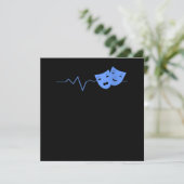 Schauspiel Maske Theater Schauspielerin Dankeskarte (Stehend Vorderseite)