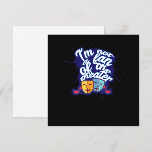 Schauspiel Schauspielershow Dankeskarte (Vorne/Hinten)