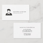 Schauspiel-Symbol Visitenkarte (Vorne/Hinten)