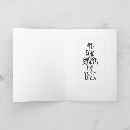 SCHAUSPIELE Geburtstags-Karte Karte (Innenseite)