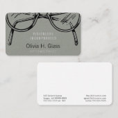Schauspieleeyewear-grauer Imitat-Flanell Visitenkarte (Vorne/Hinten)
