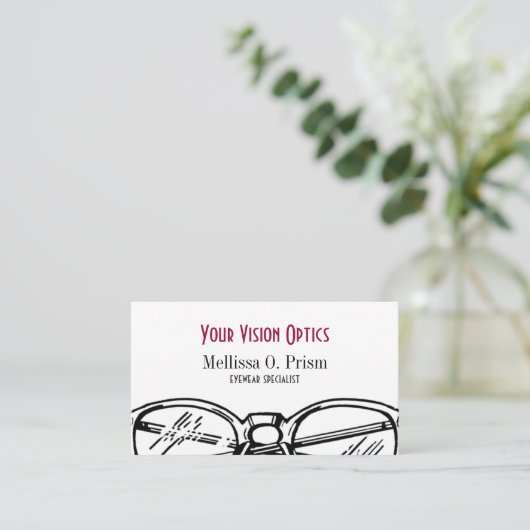 Schauspieleeyewear-optische Vision Visitenkarte (Stehend Vorderseite)