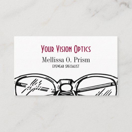 Schauspieleeyewear-optische Vision Visitenkarte (Vorderseite)
