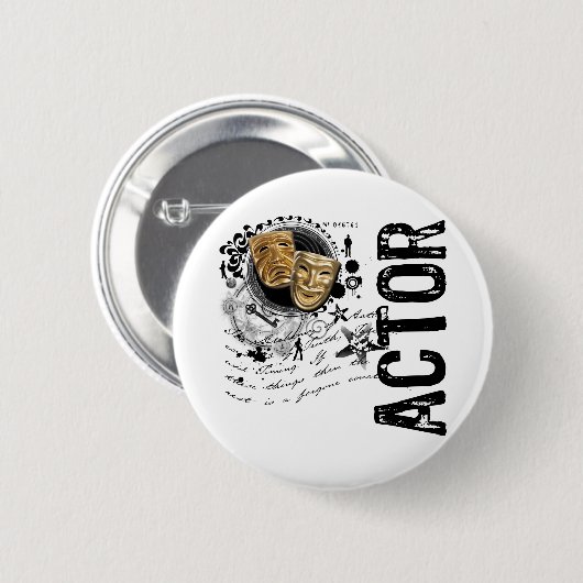 Schauspieler-Alchimie des Schauspiels Button (Vorne & Hinten)