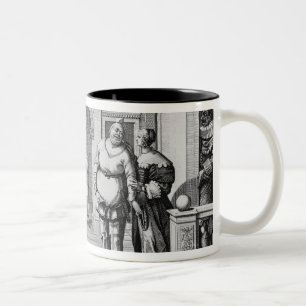 Schauspieler am Theater von Hotel de der Burgund Zweifarbige Tasse