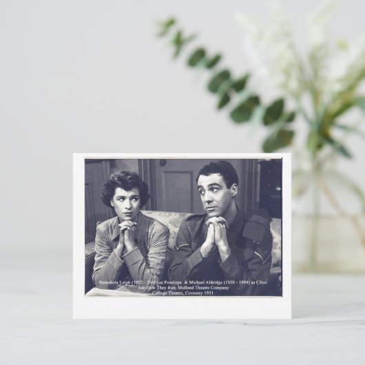 Schauspieler Benedicta Leigh und Michael Aldridge Postkarte (Stehend Vorderseite)