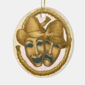 Schauspieler Cowboy Keramik Ornament (Links)
