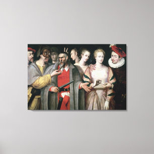 Schauspieler der Commedia dell'Arte Leinwanddruck