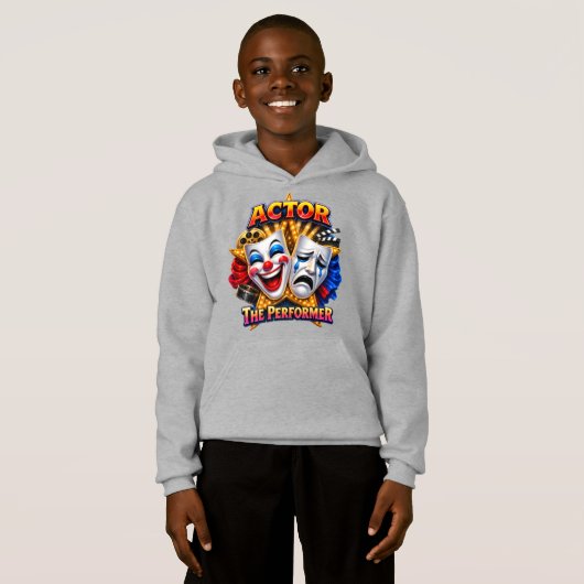 Schauspieler - Der Performer Jungen Pullover Hoodi (Vorne ganz)