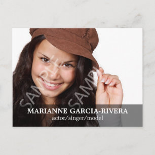 Schauspieler-Doppel-Headshot-Transparenz-Panel Postkarte
