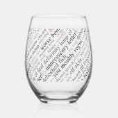 Schauspieler Eröffnungsgeschenk Shakespeare Insult Weinglas Ohne Stiel (Rückseite)