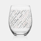 Schauspieler Eröffnungsgeschenk Shakespeare Insult Weinglas Ohne Stiel (Links)