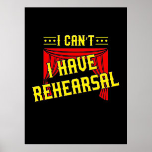 Schauspieler haben Probe Poster