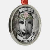 Schauspieler-Halbmasken Ornament Aus Metall (Rechts)