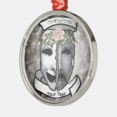 Schauspieler-Halbmasken Ornament Aus Metall (Links)