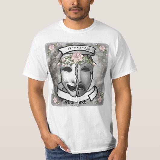 Schauspieler-Halbmasken T-Shirt (Vorderseite)