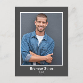 Schauspieler-Headshot-Foto-Postkarte Postkarte