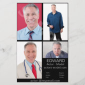 Schauspieler-Headshot-Karten Flyer (Vorne)