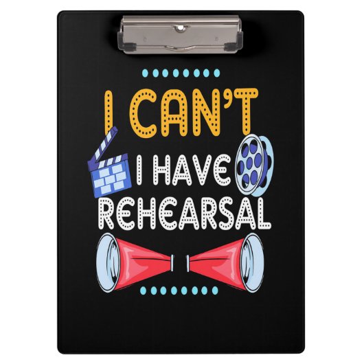 Schauspieler kann ich nicht haben Probe Klemmbrett (Vorderseite)