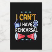 Schauspieler kann ich nicht haben Probe Lebensmitteletikett (Einzelnes Label)