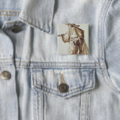 Schauspieler mit einem Breit-eingefaßten Hut Button (Beispiel)
