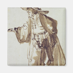 Schauspieler mit einem großformatigen Hut Magnet