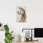 Schauspieler mit einem großformatigen Hut Poster (Heimbüro)