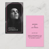 Schauspieler mit Headshot Foto modellieren moderne Visitenkarte (Vorne/Hinten)