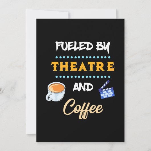 Schauspieler mit Theaterkaffee Einladung (Vorderseite)