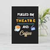 Schauspieler mit Theaterkaffee Einladung (Stehend Vorderseite)