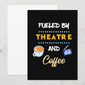 Schauspieler mit Theaterkaffee Einladung (Vorne/Hinten)