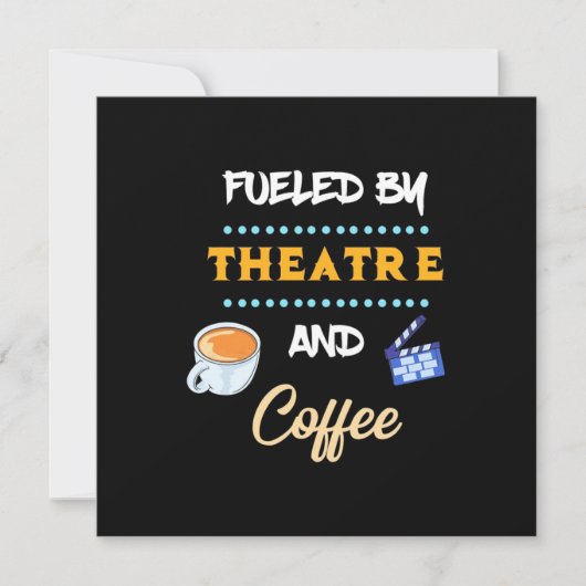 Schauspieler mit Theaterkaffee Einladung (Vorderseite)