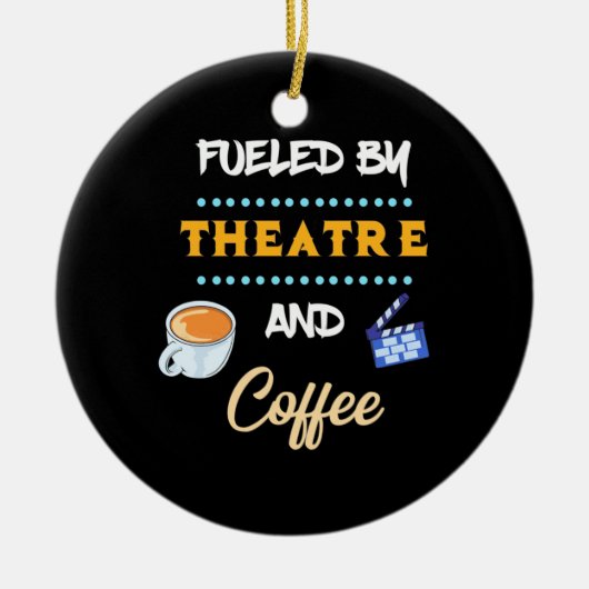 Schauspieler mit Theaterkaffee Keramik Ornament (Vorne)