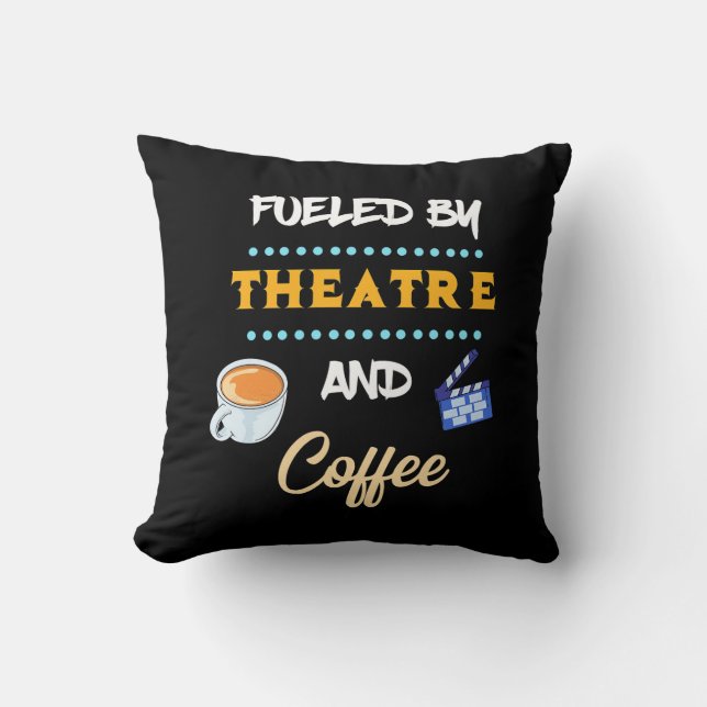 Schauspieler mit Theaterkaffee Kissen (Vorderseite)