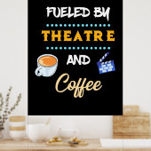 Schauspieler mit Theaterkaffee Poster (Küche)