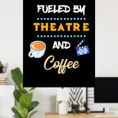 Schauspieler mit Theaterkaffee Poster (Heimbüro)