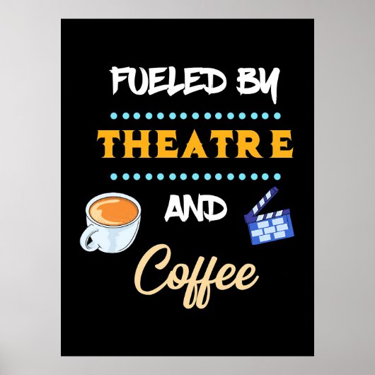 Schauspieler mit Theaterkaffee Poster (Vorne)