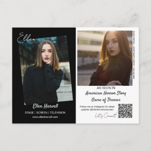 Schauspieler Model Composite 3 Foto Promo Karte Po