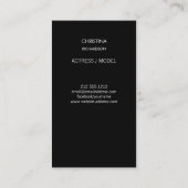 Schauspieler Model Dancer Foto trendy zeitgenössis Visitenkarte (Rückseite)