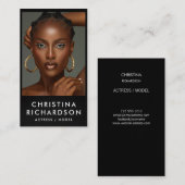 Schauspieler Model Dancer Foto trendy zeitgenössis Visitenkarte (Vorne/Hinten)