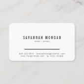 Schauspieler Model Dancer Foto trendy zeitgenössis Visitenkarte (Rückseite)