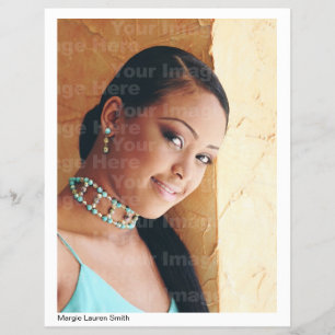 Schauspieler/Model-Foto mit beigefügtem Lebenslauf Flyer