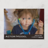 Schauspieler Model Headshots Kids Cards auf zwei S Postkarte (Rückseite)
